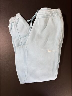 Nike Light Blue Fleece Jogger Sweatpants Size Small